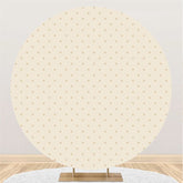 Lofaris Light Brown Spot Round Happy Birthday Party Backdrop